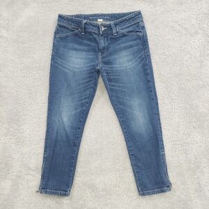 Banana Republic Jeans Women's 26 Skinny Crop Ankle Capri Zippered Hem‎ Detail